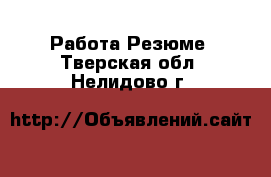 Работа Резюме. Тверская обл.,Нелидово г.